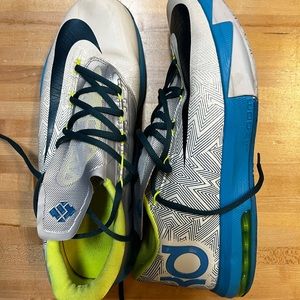 Nike KD 6 Pure Platinum. Used. Good condition. Size 12.